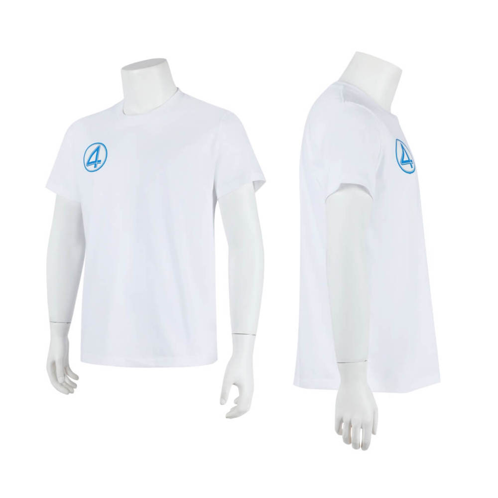Fantastic Four First Steps Human Torch White T-Shirt Johnny Storm Cosplay Costume Takerlama