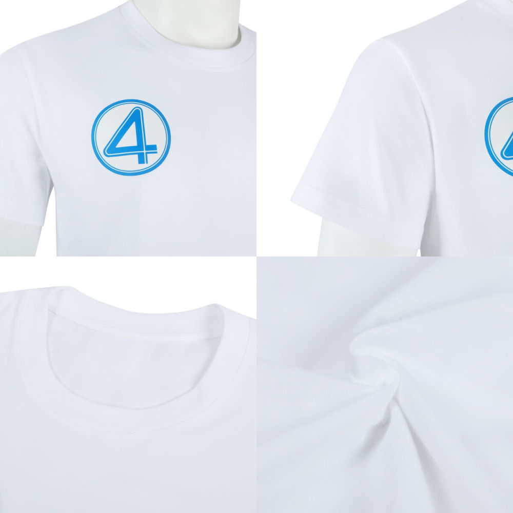 Fantastic Four First Steps Human Torch White T-Shirt Johnny Storm Cosplay Costume Takerlama