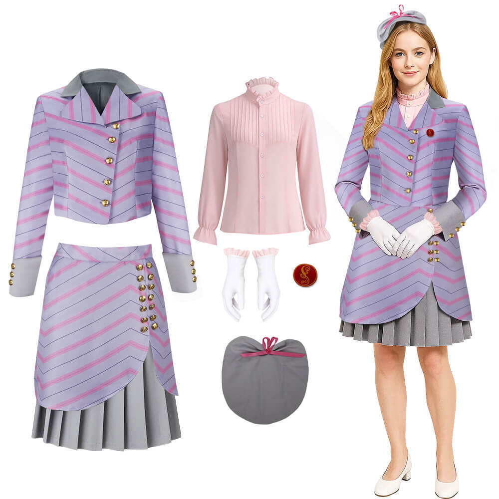 Glinda Wicked Witch Stripe Suit Movie Good Glynda Princess Dress Takerlama