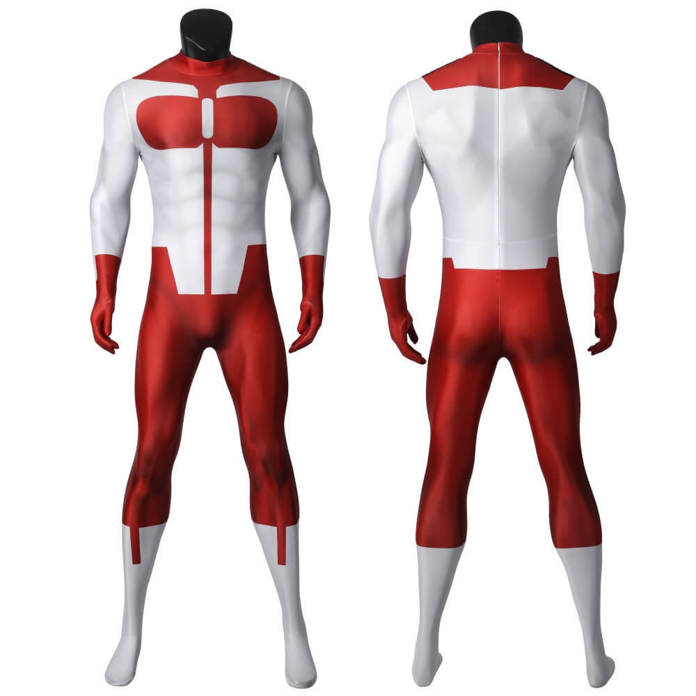 Invincible Omni-Man Cosplay Costume Superhero Nolan Grayson Red Jumpsuit Cloak Takerlama