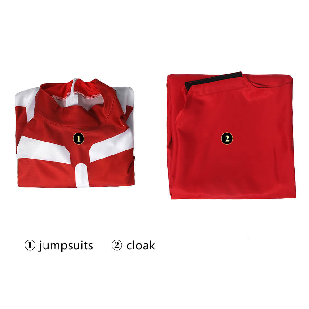 Invincible Omni-Man Cosplay Costume Superhero Nolan Grayson Red Jumpsuit Cloak Takerlama