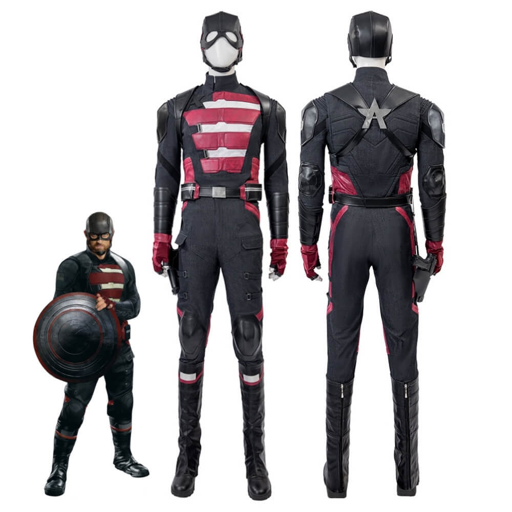Thunderbolts U.S. Agent Cosplay Costume John Walker Outfits Helmet Takerlama