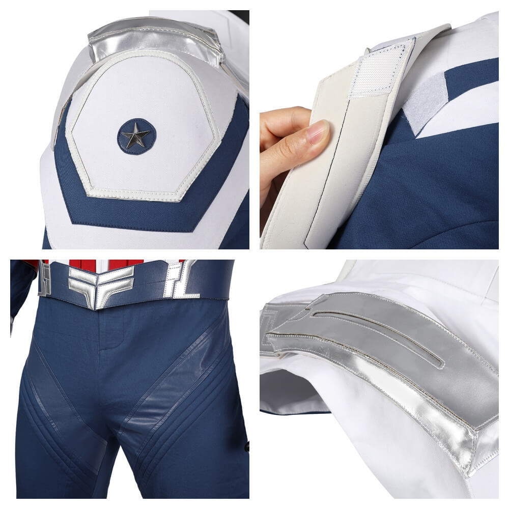 Deluxe Captain America Cosplay Costume The Falcon and the Winter Soldier Sam Wilson Halloween Outfit Takerlama