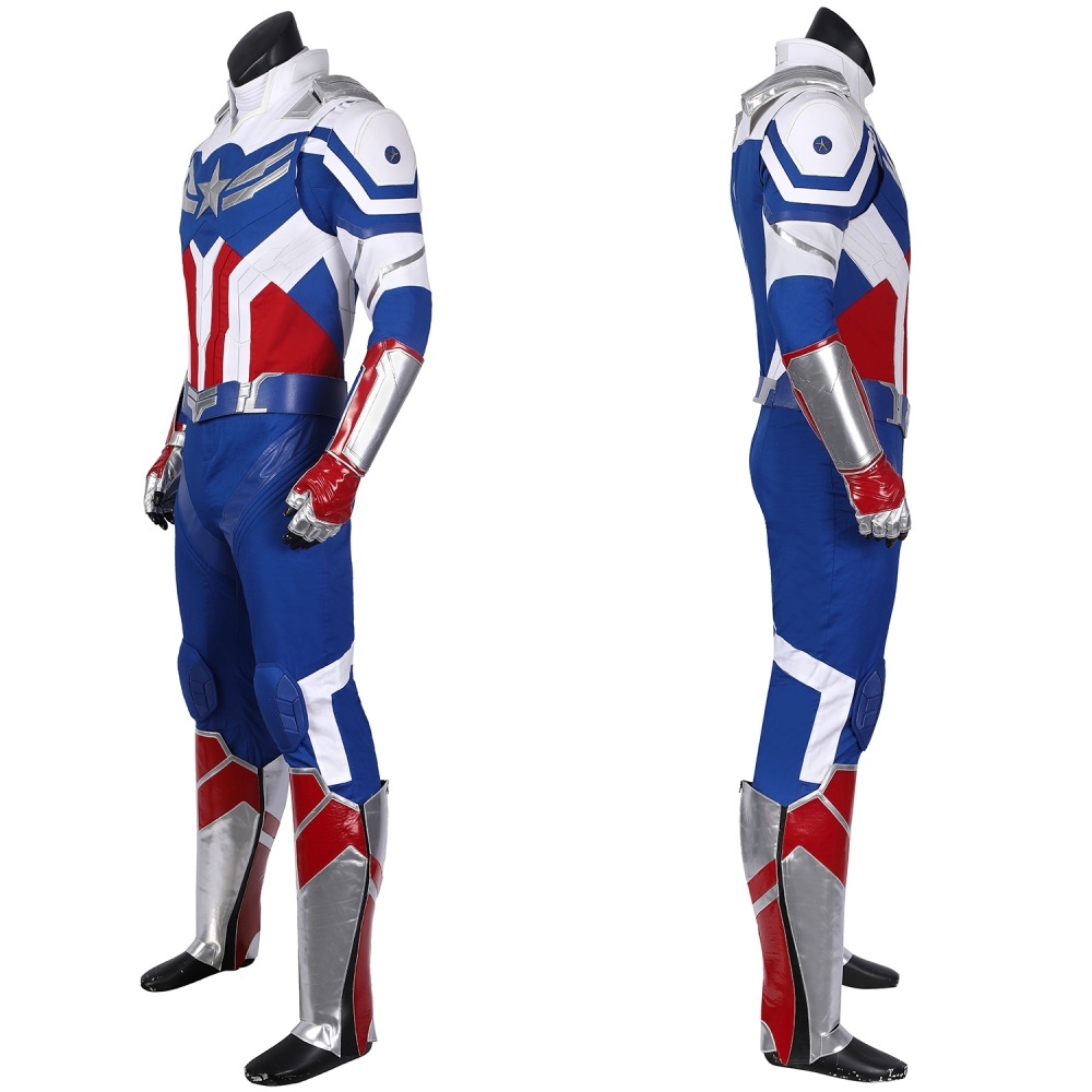 New Captain America Cosplay Costume The Falcon and the Winter Soldier Sam Wilson Outfit In Stock