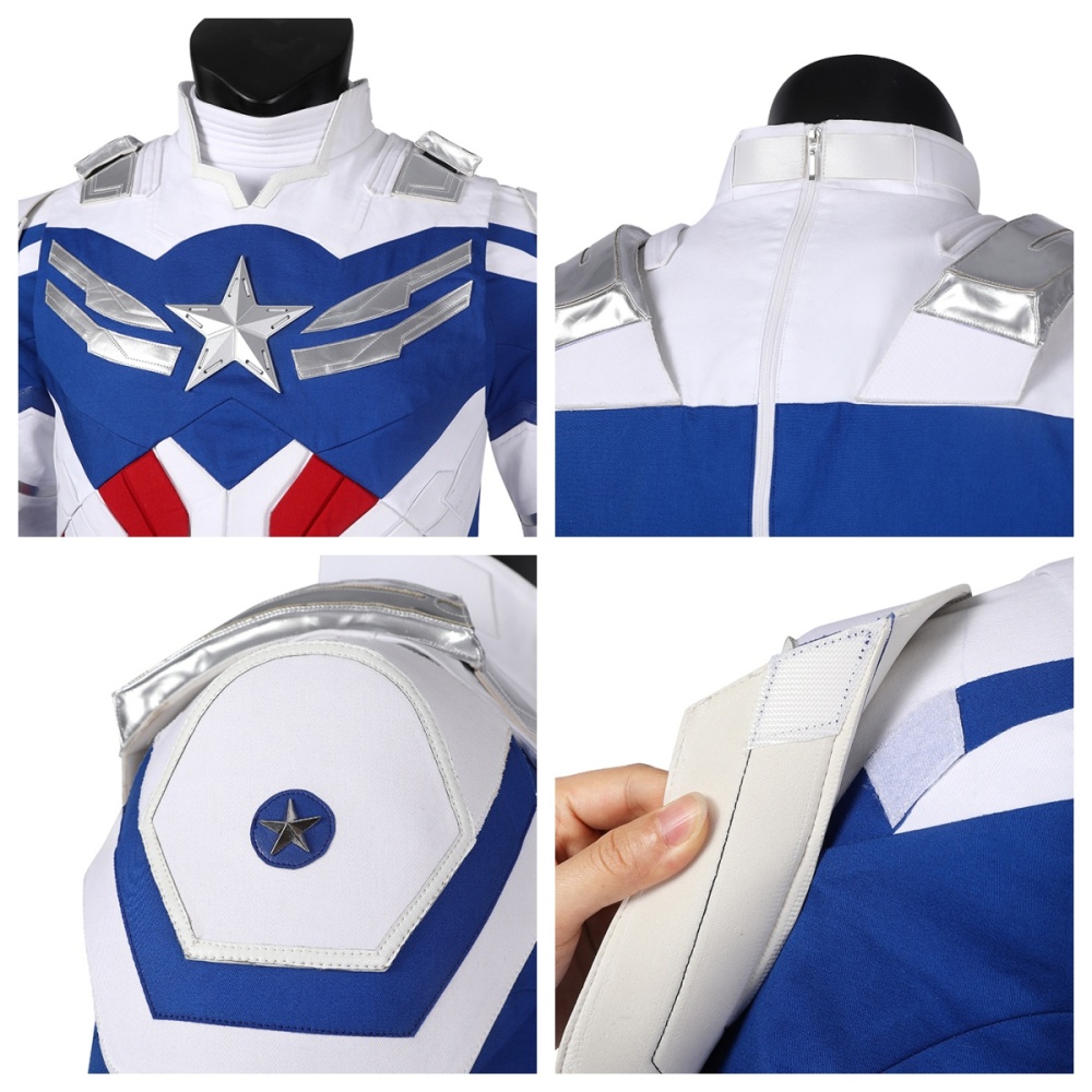 New Captain America Cosplay Costume The Falcon and the Winter Soldier Sam Wilson Outfit In Stock