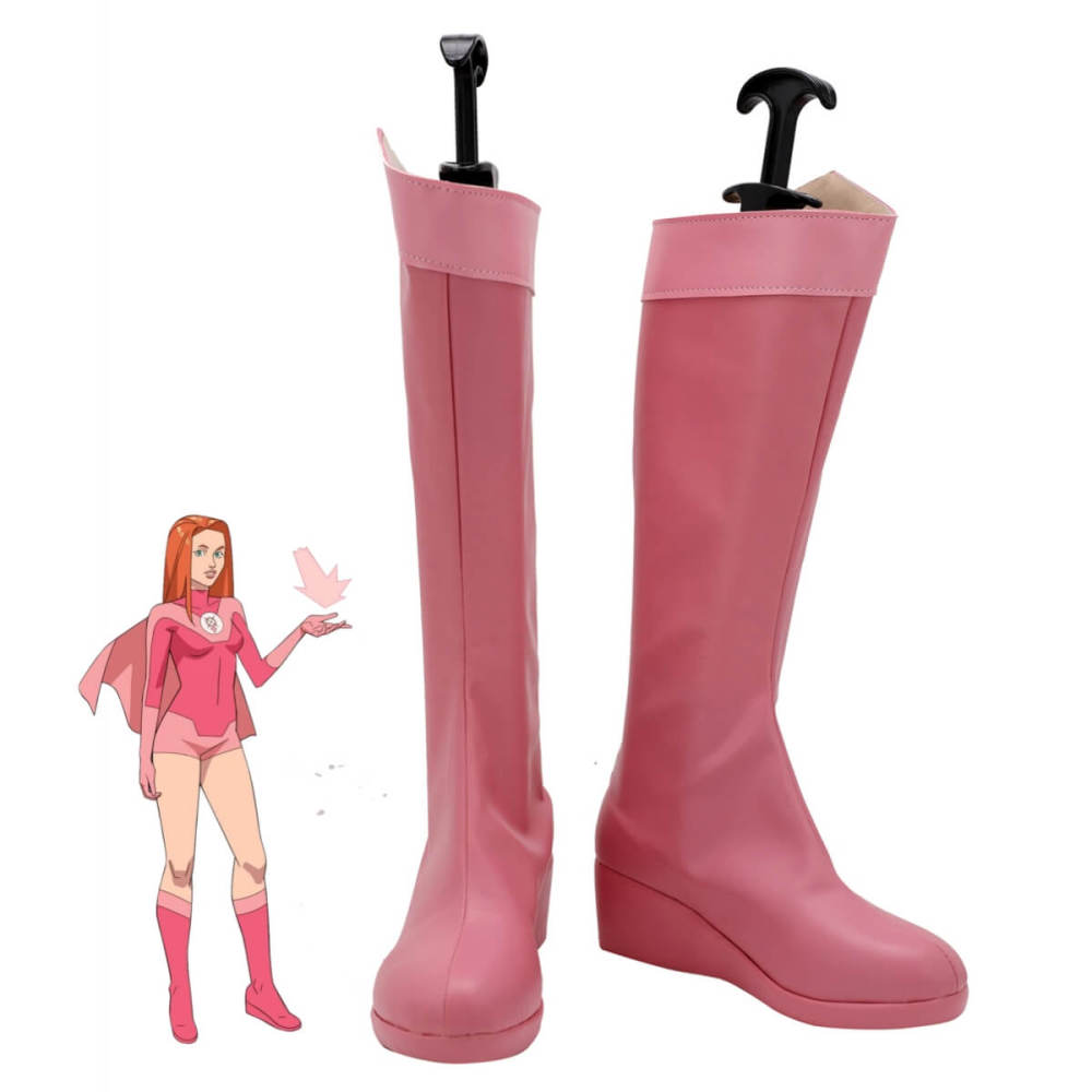 Invincible Atom Eve Cosplay Boots Blue Halloween Costume Shoes Takerlama