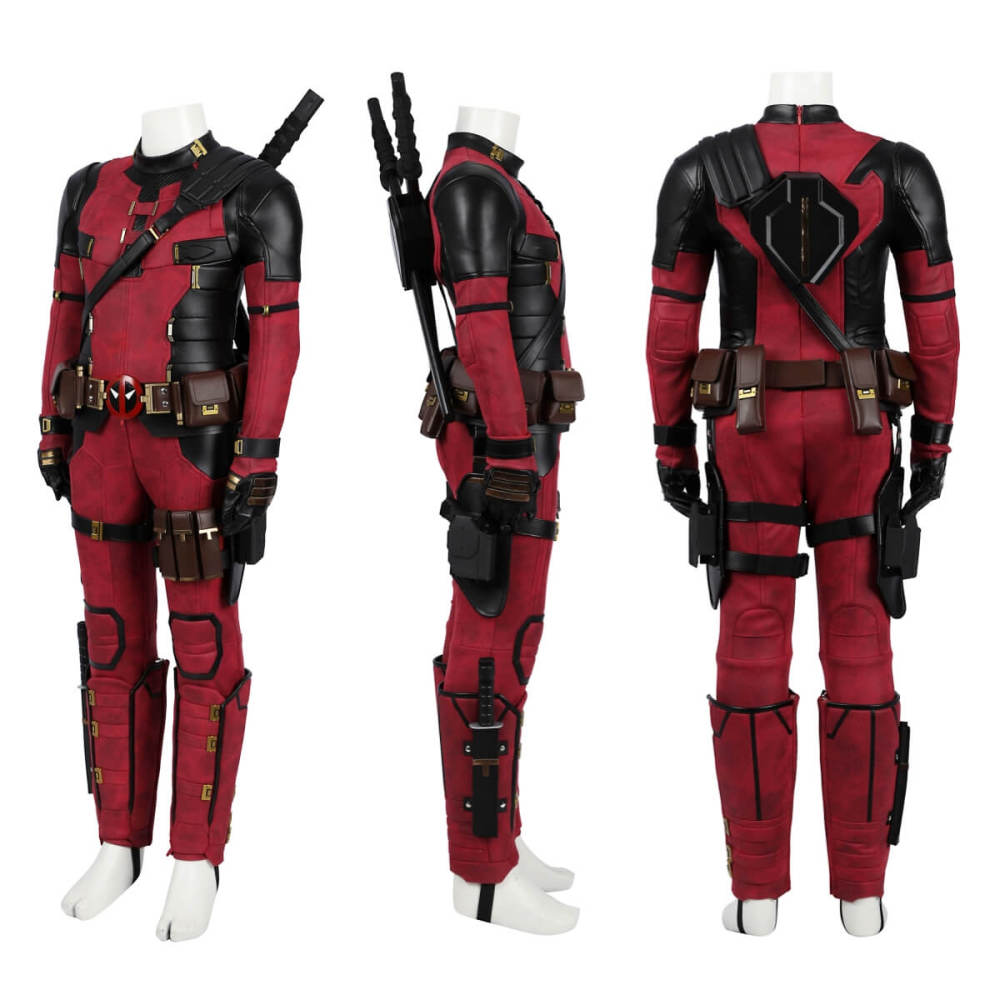 Kids Deadpool 3 Wade Wilson Cosplay Costume Deadpool & Wolverine Halloween Gifts For Boys Takerlama