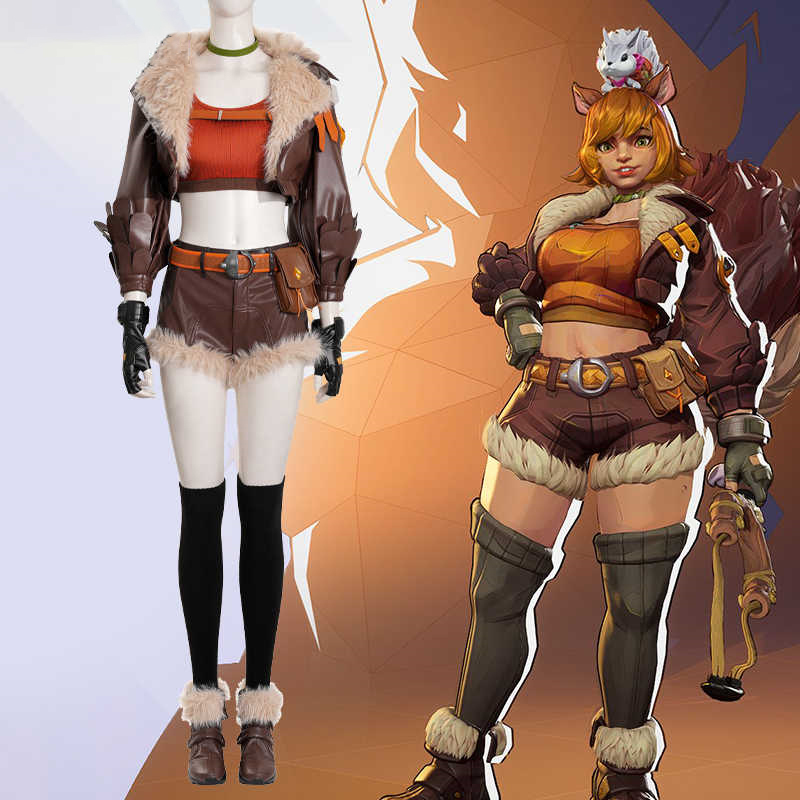 Rivals Squirrel Girl Cosplay Costume Doreen Green Marvel's Superhero Halloween Uniform - Takerlama
