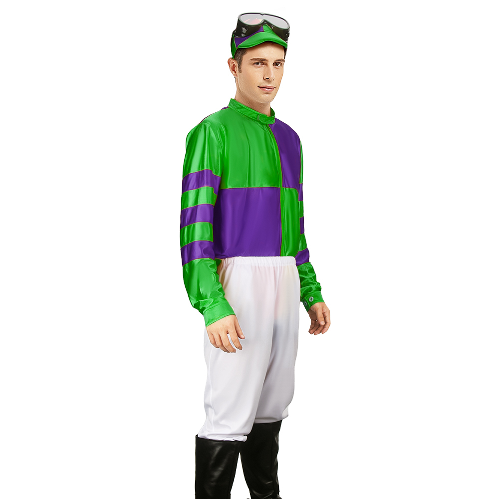 Jockey Horse Racing Rider Halloween Costume Fancy Dress-Takerlama