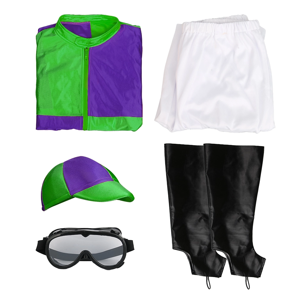 Jockey Horse Racing Rider Halloween Costume Fancy Dress-Takerlama 2 Colors