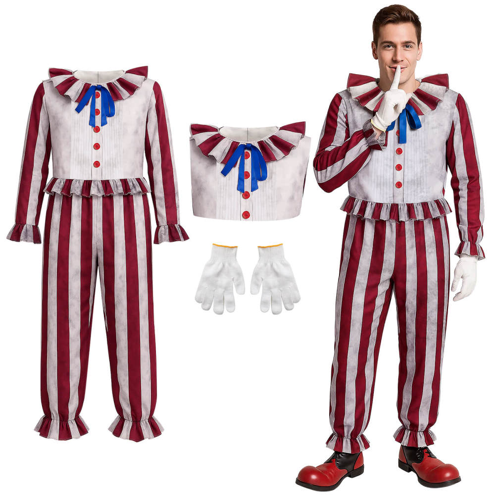 Clown in A Cornfield Frendo Cosplay Costume Halloween Party Outfits For Men Takerlama