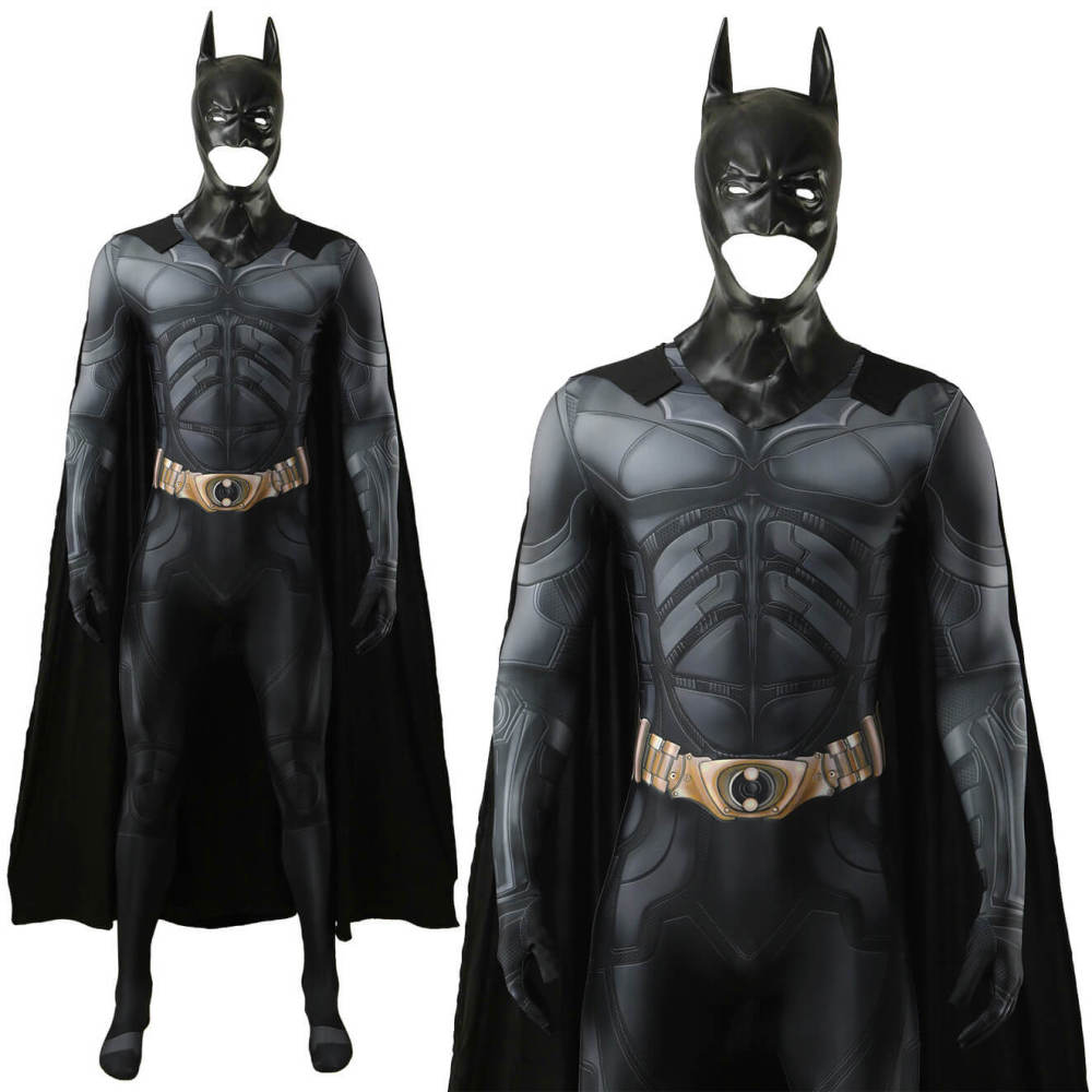 Batman The Dark Knight Bruce Wayne Cosplay Costume Superhero Jumpsuit Takerlama