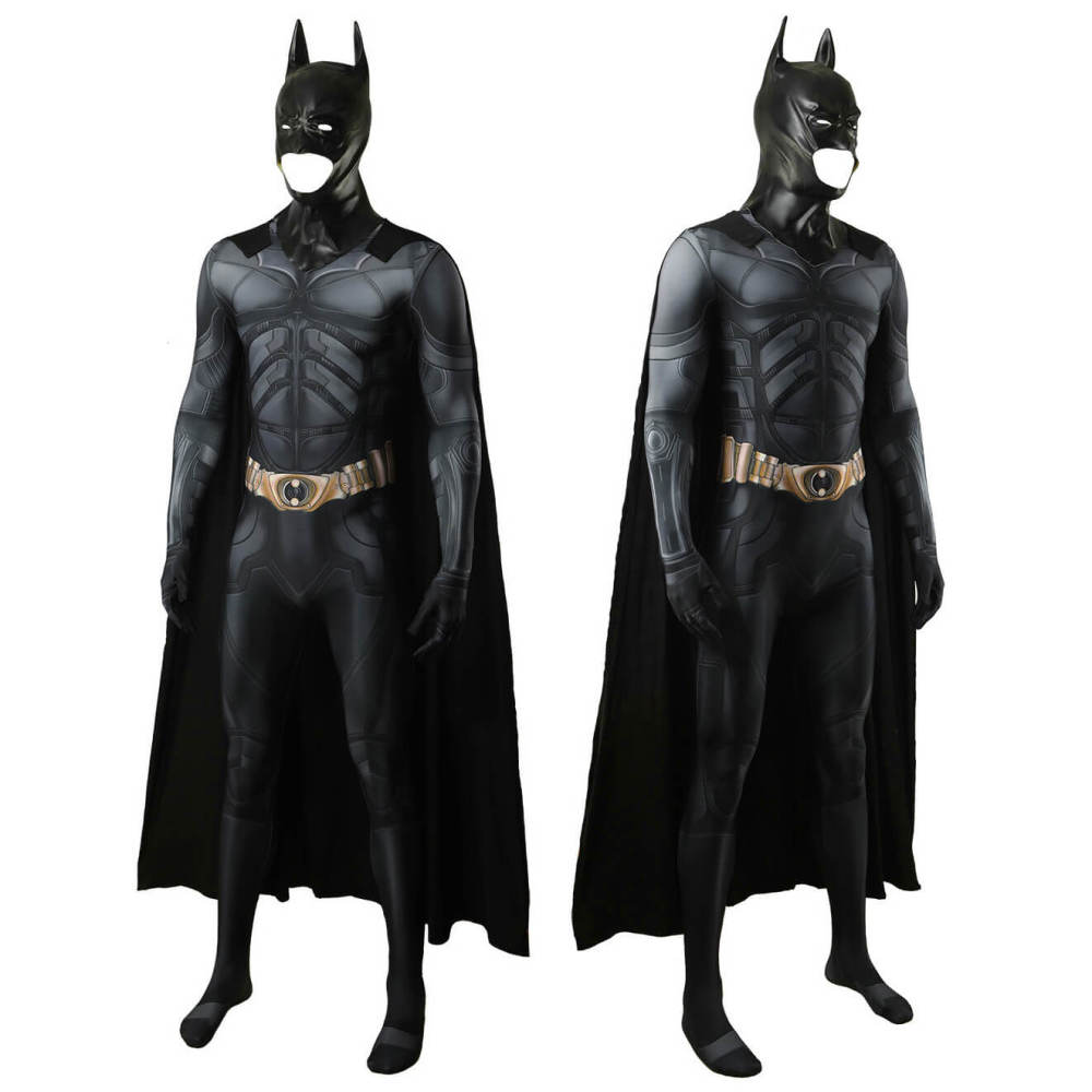 Batman The Dark Knight Bruce Wayne Cosplay Costume Superhero Jumpsuit Takerlama