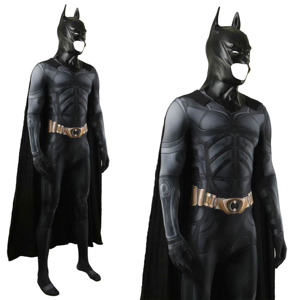 Batman The Dark Knight Bruce Wayne Cosplay Costume Superhero Jumpsuit Takerlama