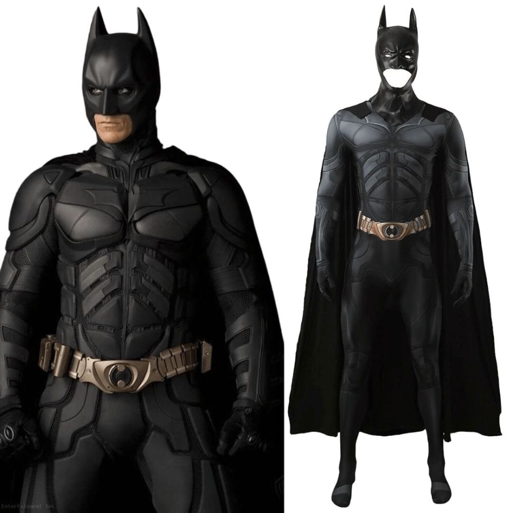 Batman The Dark Knight Bruce Wayne Cosplay Costume Superhero Jumpsuit Takerlama