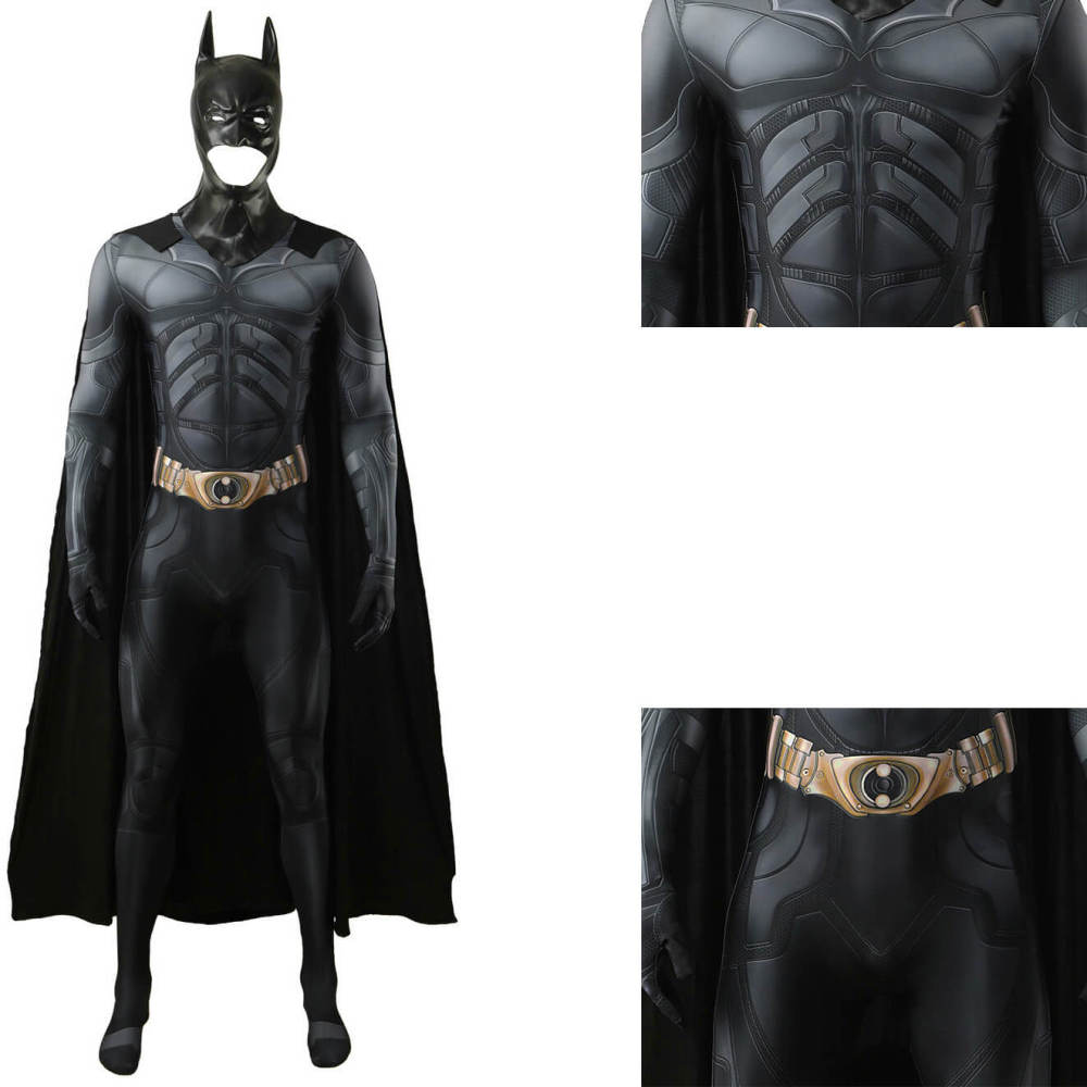 Batman The Dark Knight Bruce Wayne Cosplay Costume Superhero Jumpsuit Takerlama