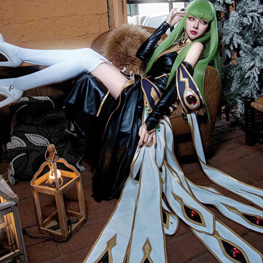 Code Geass C.C. Empress Fancy Dress Lelouch of the Rebellion Britannian Cosplay Costume Takerlama