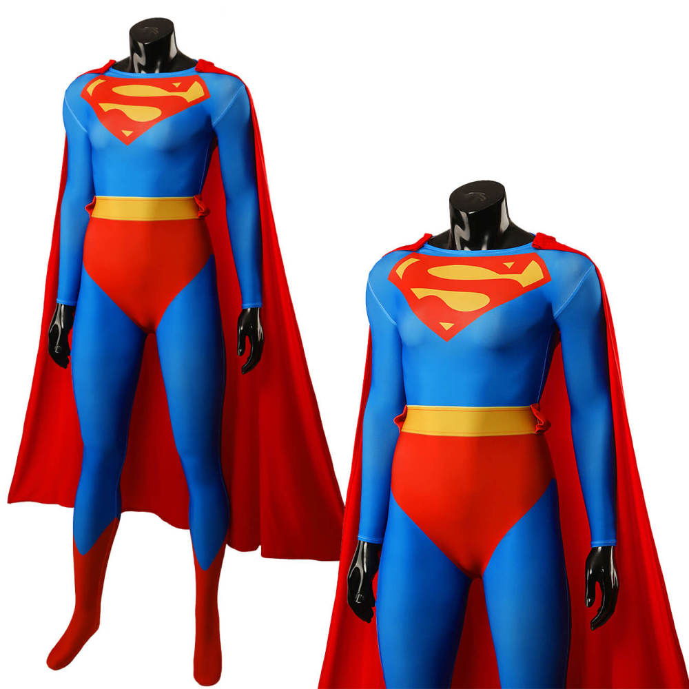 Superwoman Cosplay Costume Supegirl Female Superman Jumpsuit Cloak Takerlama