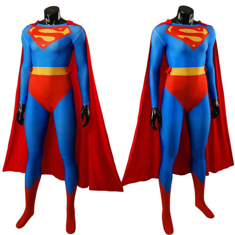 Superwoman Cosplay Costume Supegirl Female Superman Jumpsuit Cloak Takerlama