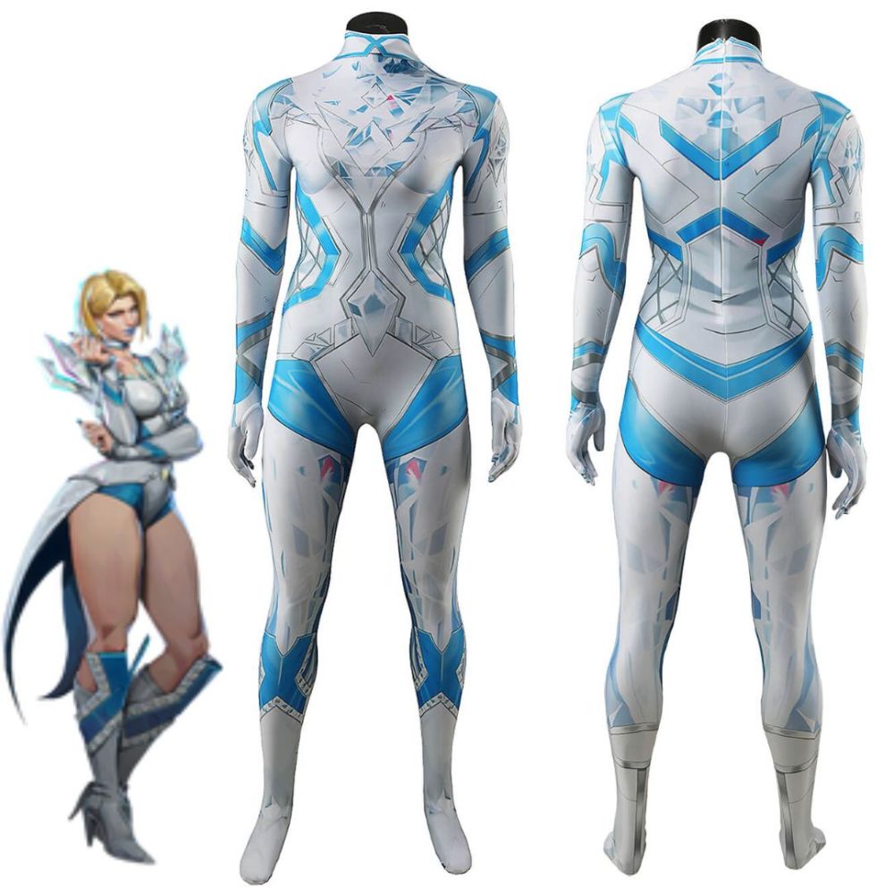 Marvel Rivals Emma Frost White Queen Cosplay Costume Women Kids Bodysuit