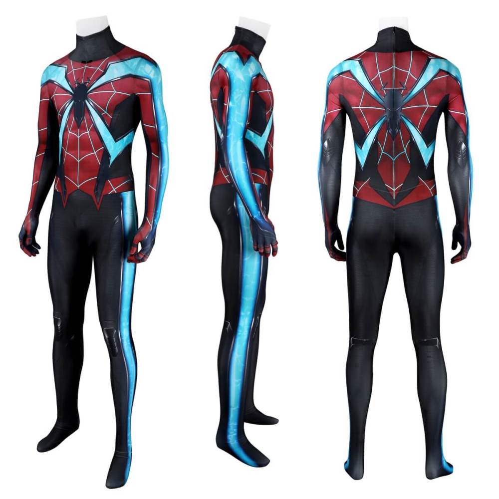Spider-Man 2 Miles Morales Evolved Suit Cosplay Costume Takerlama
