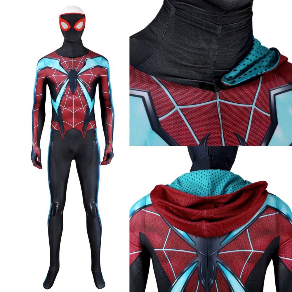 Spider-Man 2 Miles Morales Evolved Suit Cosplay Costume Takerlama