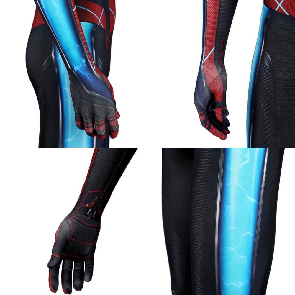 Spider-Man 2 Miles Morales Evolved Suit Cosplay Costume Takerlama