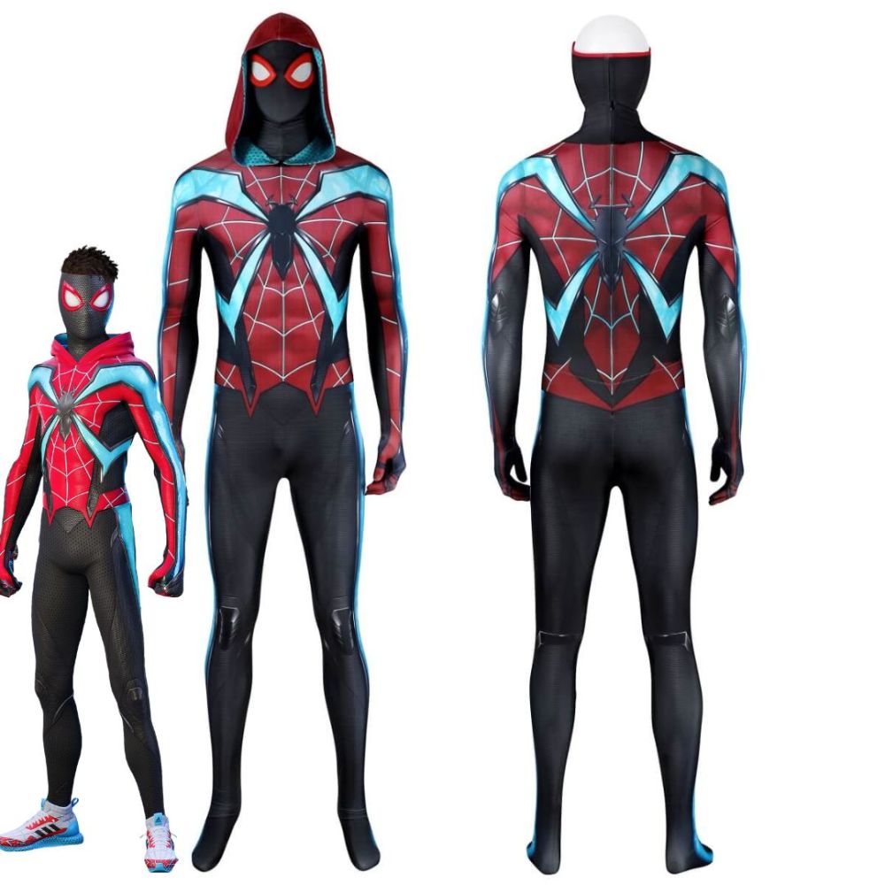 Spider-Man 2 Miles Morales Evolved Suit Cosplay Costume Takerlama