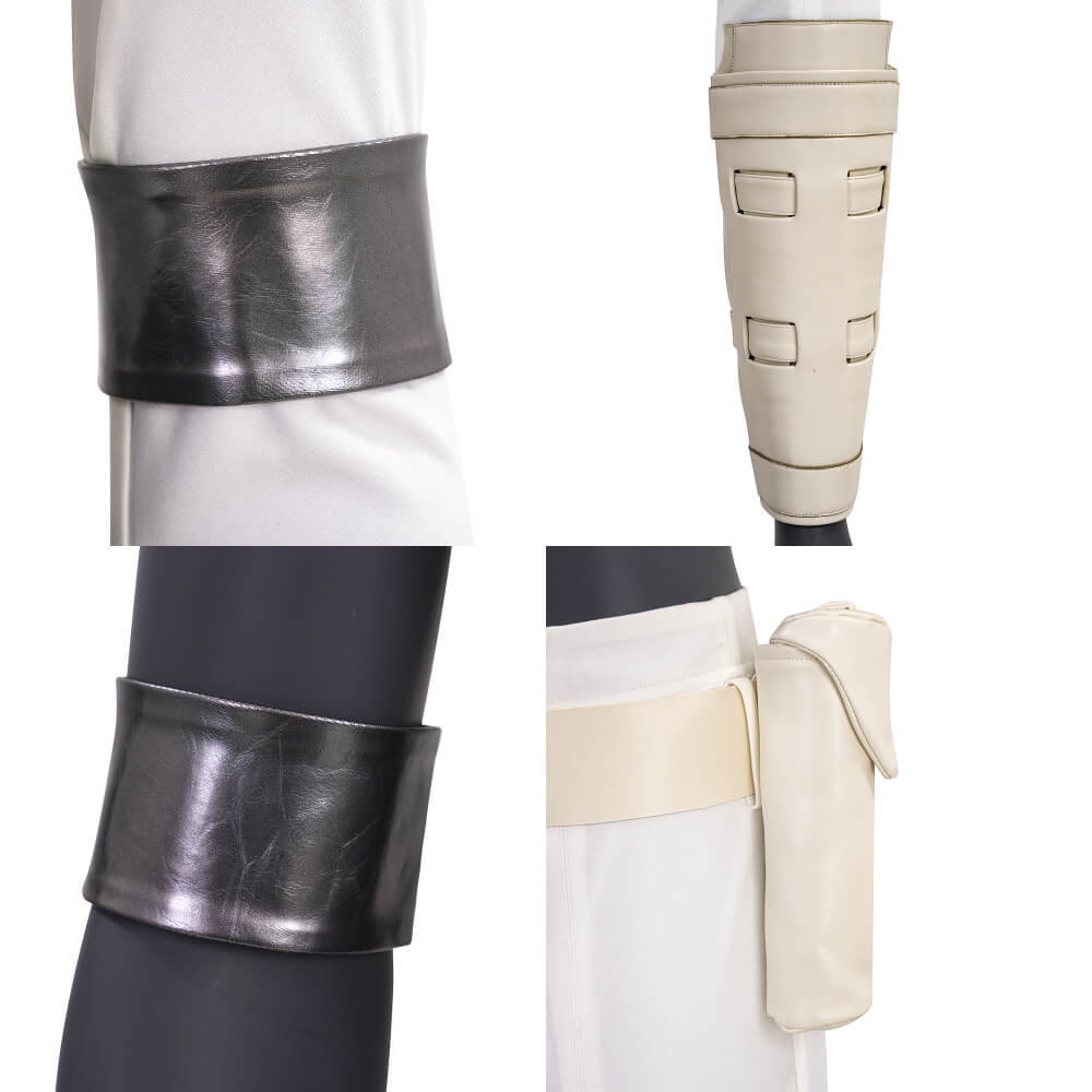 Star Wars Padme Amidala White Outfits Attack of the Clones Halloween Cosplay Costume Takerlama