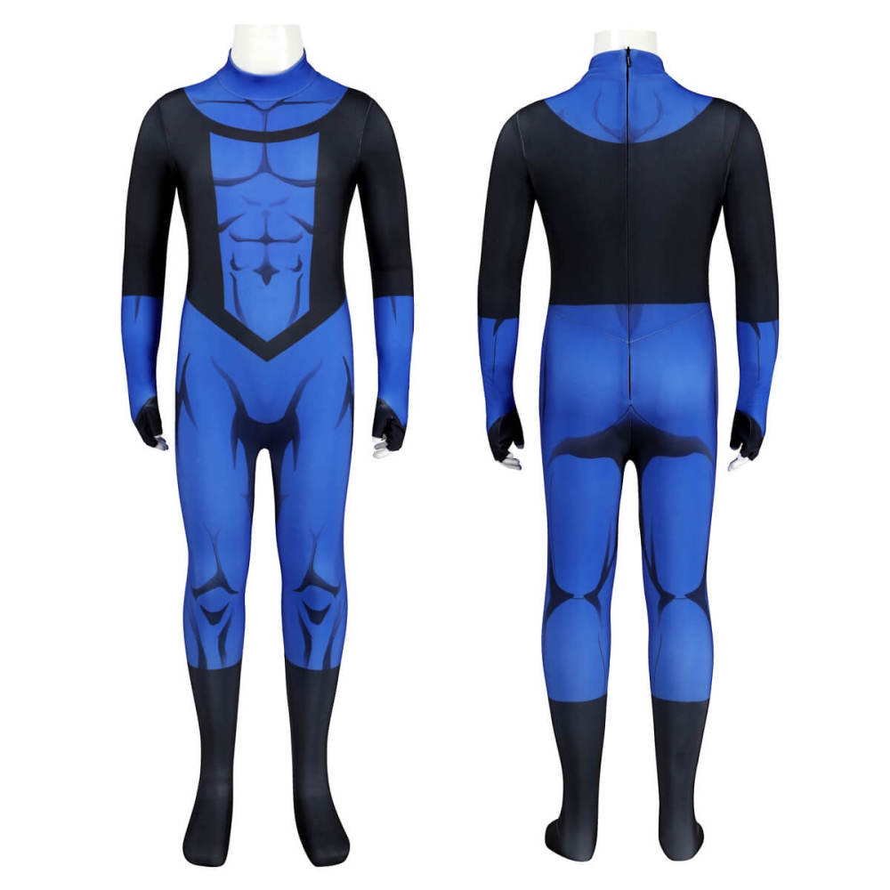 Kids Invincible Season 3 Mark Grayson Cosplay Costume Halloween Jumpsuit Mask Goggles Takerlama