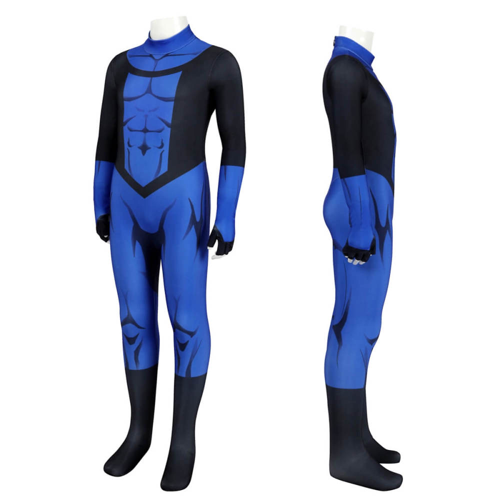 Kids Invincible Season 3 Mark Grayson Cosplay Costume Halloween Jumpsuit Mask Goggles Takerlama
