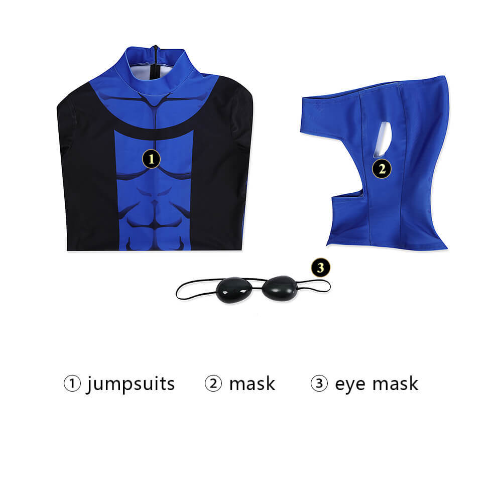 Kids Invincible Season 3 Mark Grayson Cosplay Costume Halloween Jumpsuit Mask Goggles Takerlama