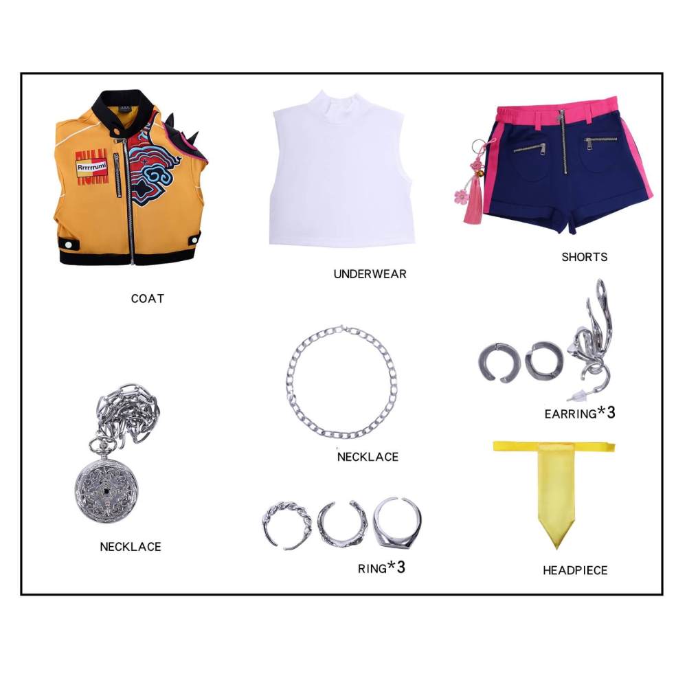 Kpop Demon Hunters Rumi Cosplay Costume Women's Halloween Fancy Dress Takerlama