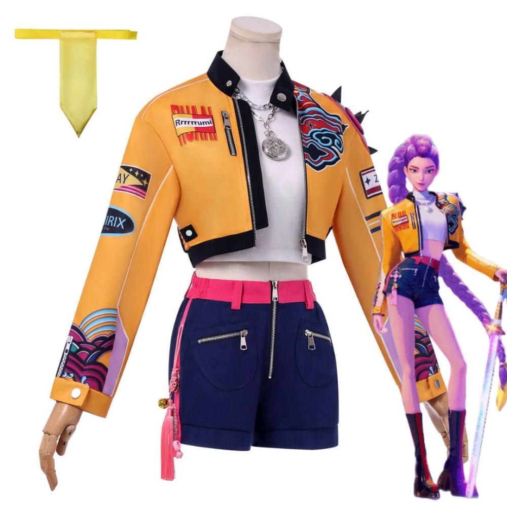 Kpop Demon Hunters Rumi Cosplay Costume Women's Halloween Fancy Dress Takerlama