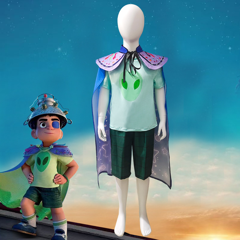 Kids Elio 2025 Solis Cosplay Costume Cartoon Shirt Cloak Takerlama