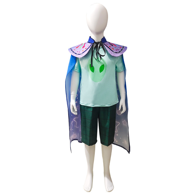 Kids Elio 2025 Solis Cosplay Costume Cartoon Shirt Cloak Takerlama