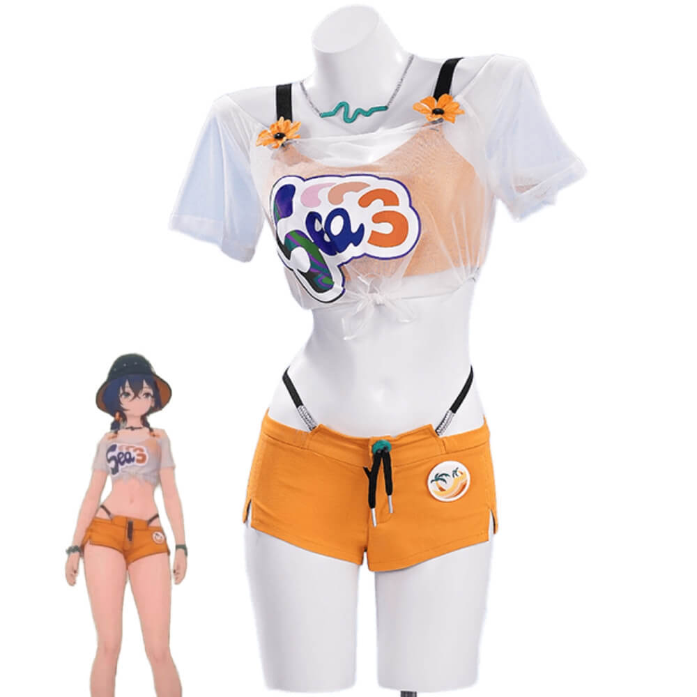Zenless Zone Zero Belle Summer Outfits Cosplay Costume (No Wig) Takerlama