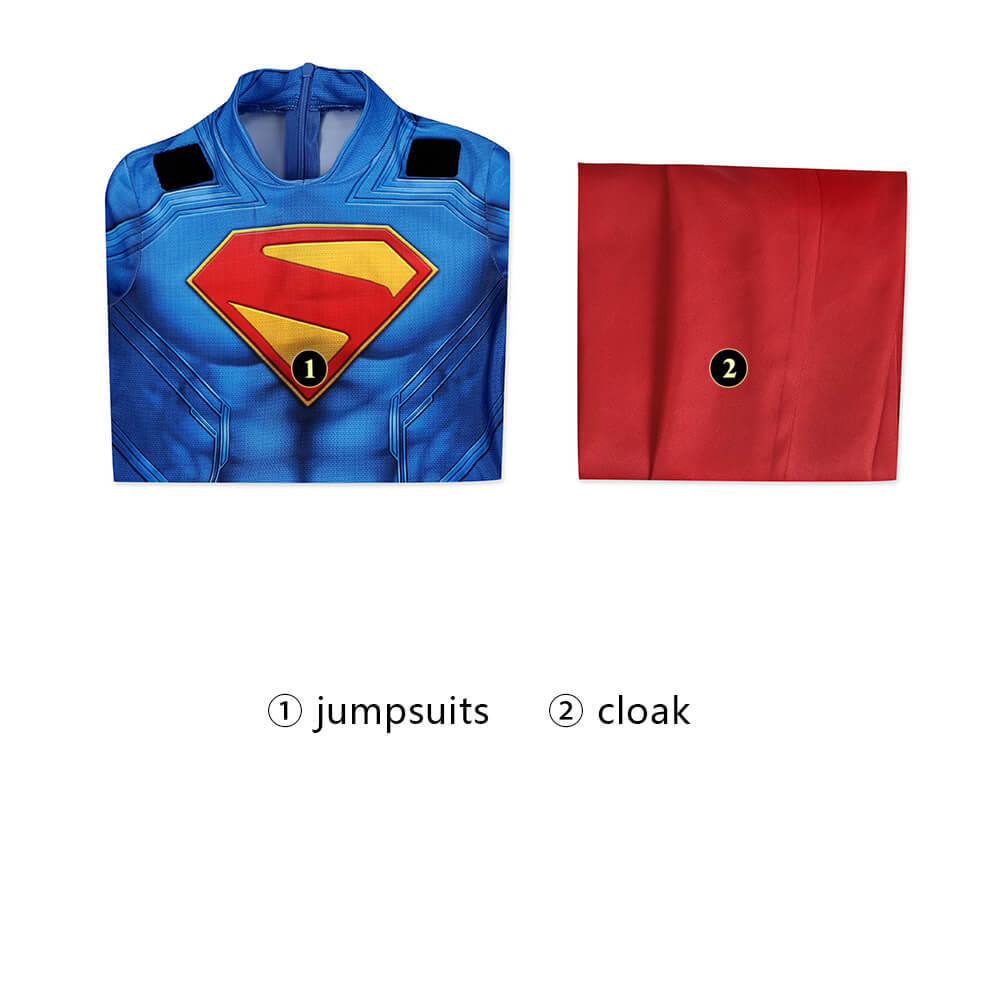 Kids Superman Legacy Superhero Clark Kent Cosplay Costume Takerlama