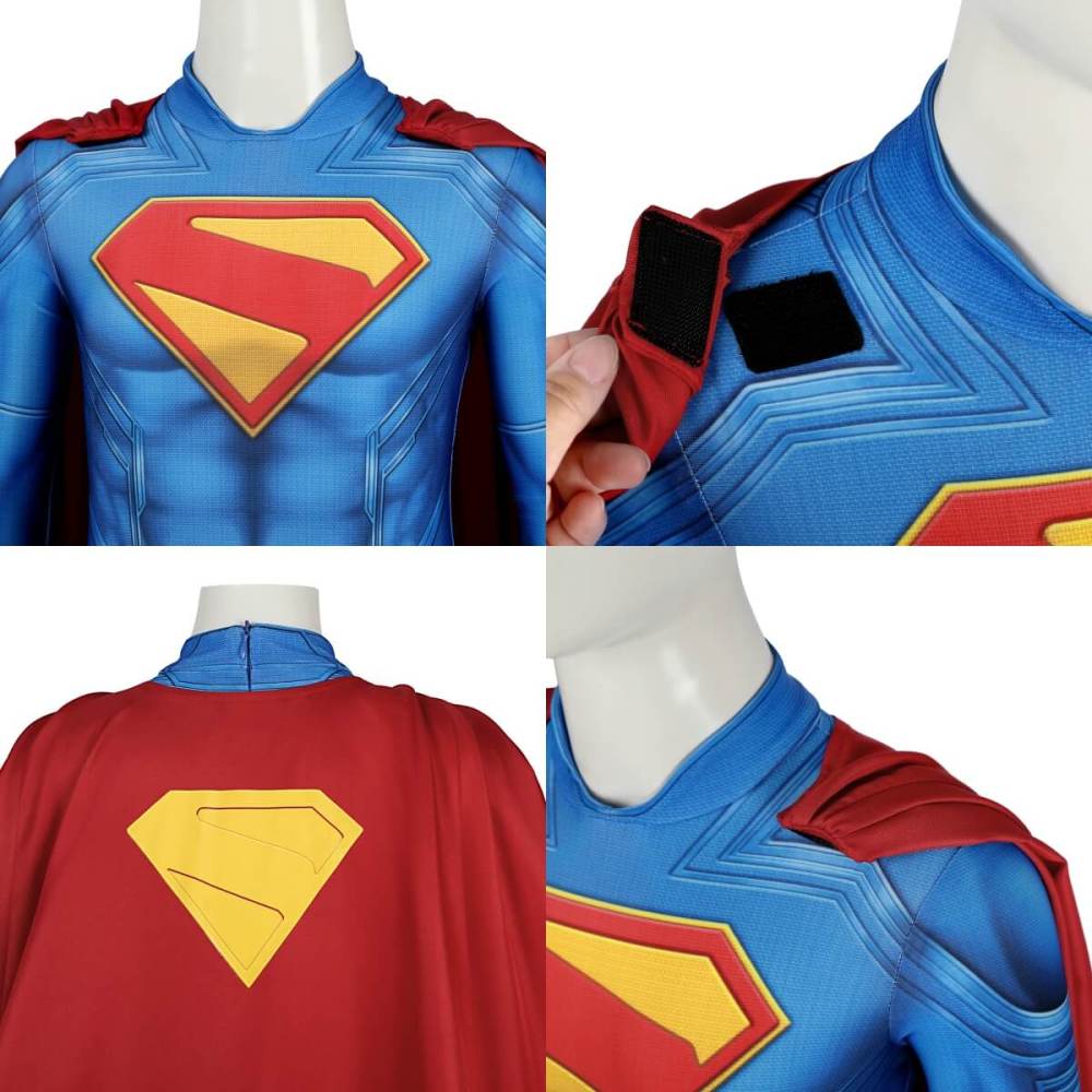 Kids Superman Legacy Superhero Clark Kent Cosplay Costume Takerlama
