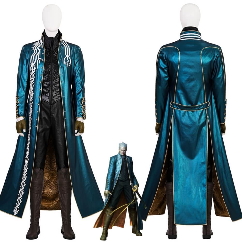 Devil May Cry 3: Dante's Awakening Vergil Cosplay Costume Top Level Takerlama