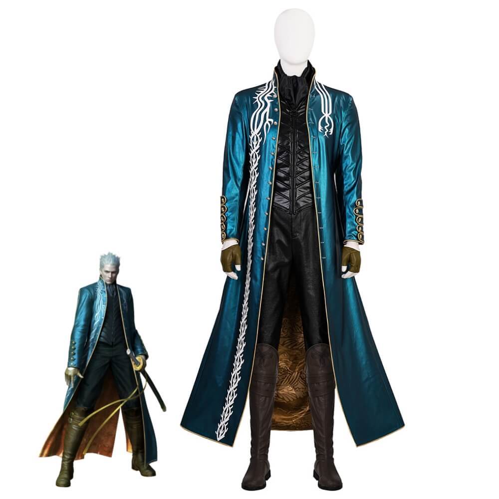 Devil May Cry 3: Dante's Awakening Vergil Cosplay Costume Top Level Takerlama