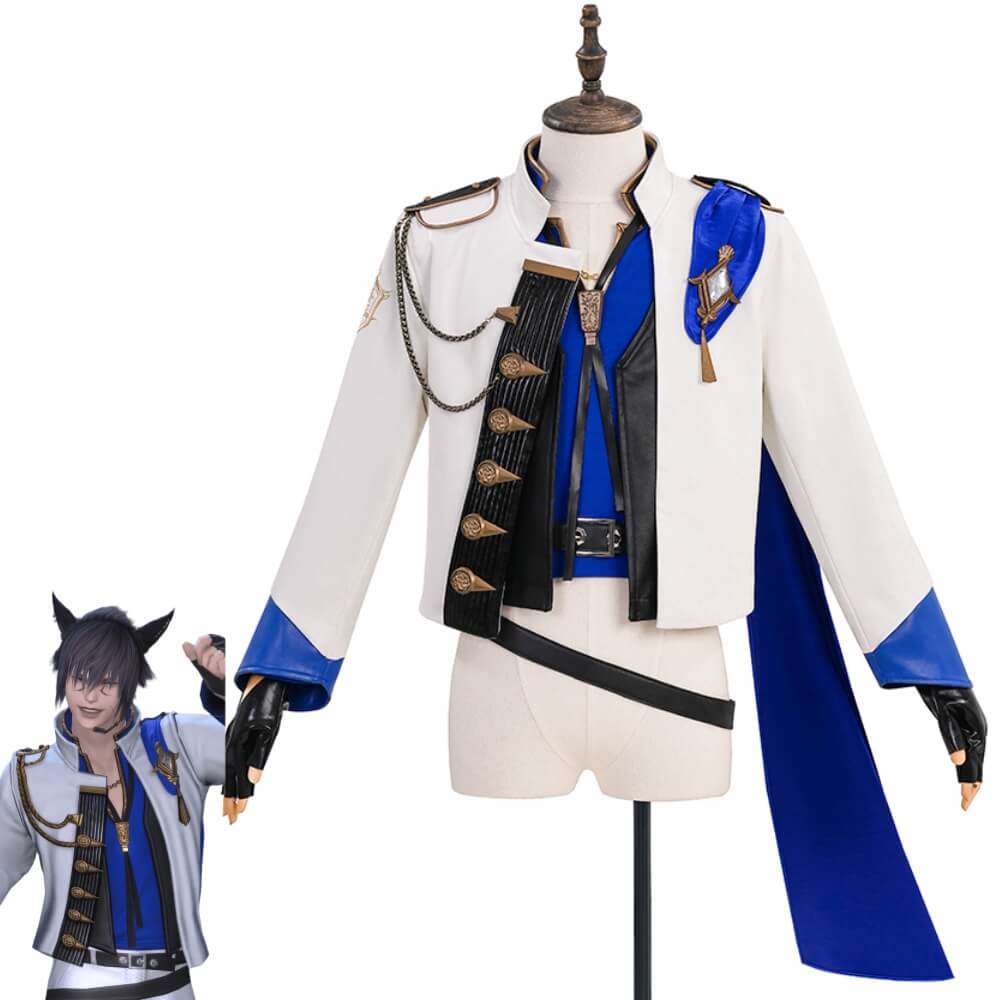 Game Final Fantasy XIV Seneschal Prince's Jacket Cosplay Costume Version B Takerlama
