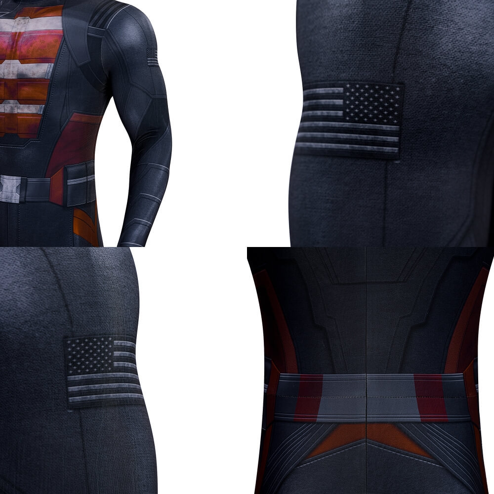 Thunderbolts U.S. Agent Halloween Cosplay Costume Superhero John Walker Jumpsuit Mask Takerlama