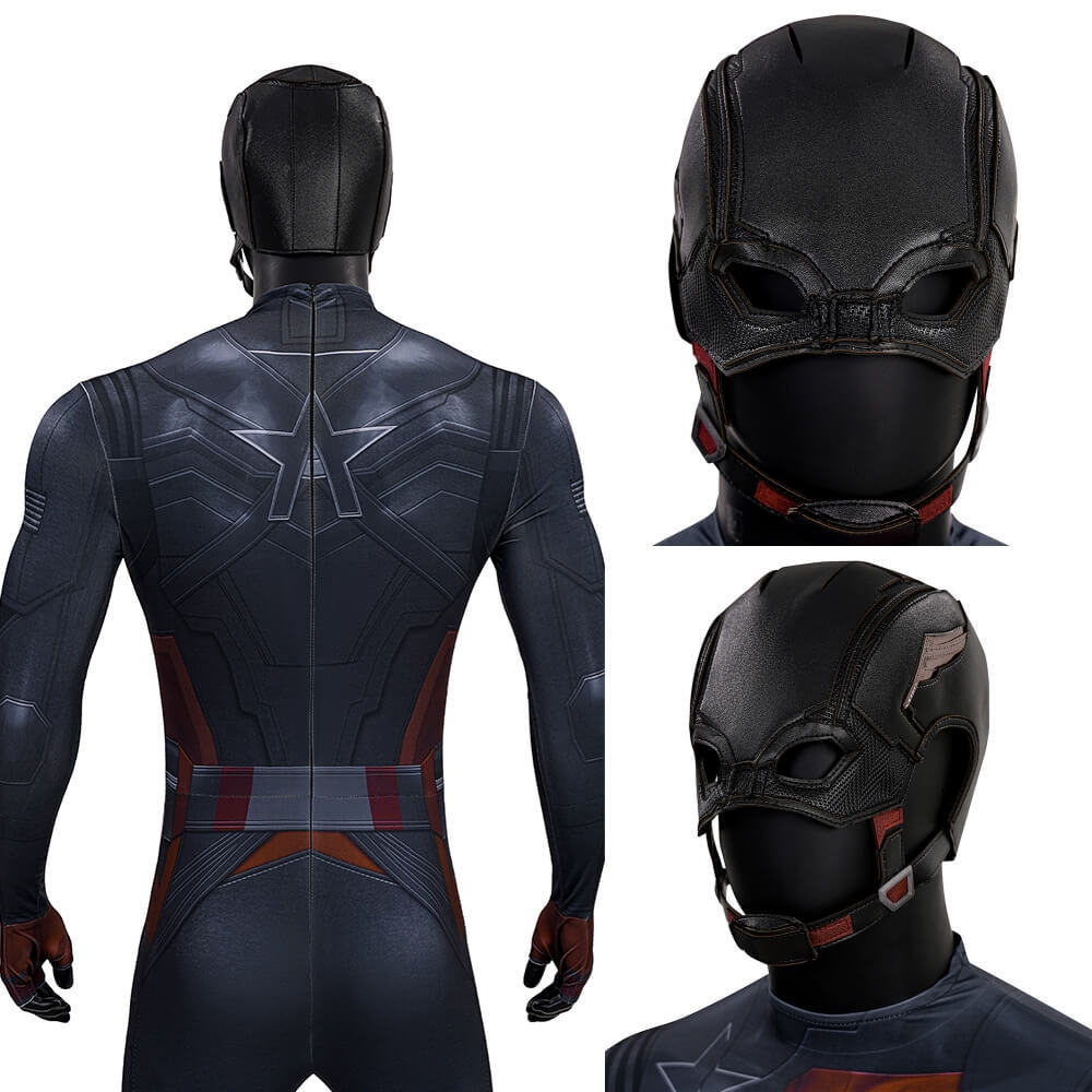 Thunderbolts U.S. Agent Halloween Cosplay Costume Superhero John Walker Jumpsuit Mask Takerlama