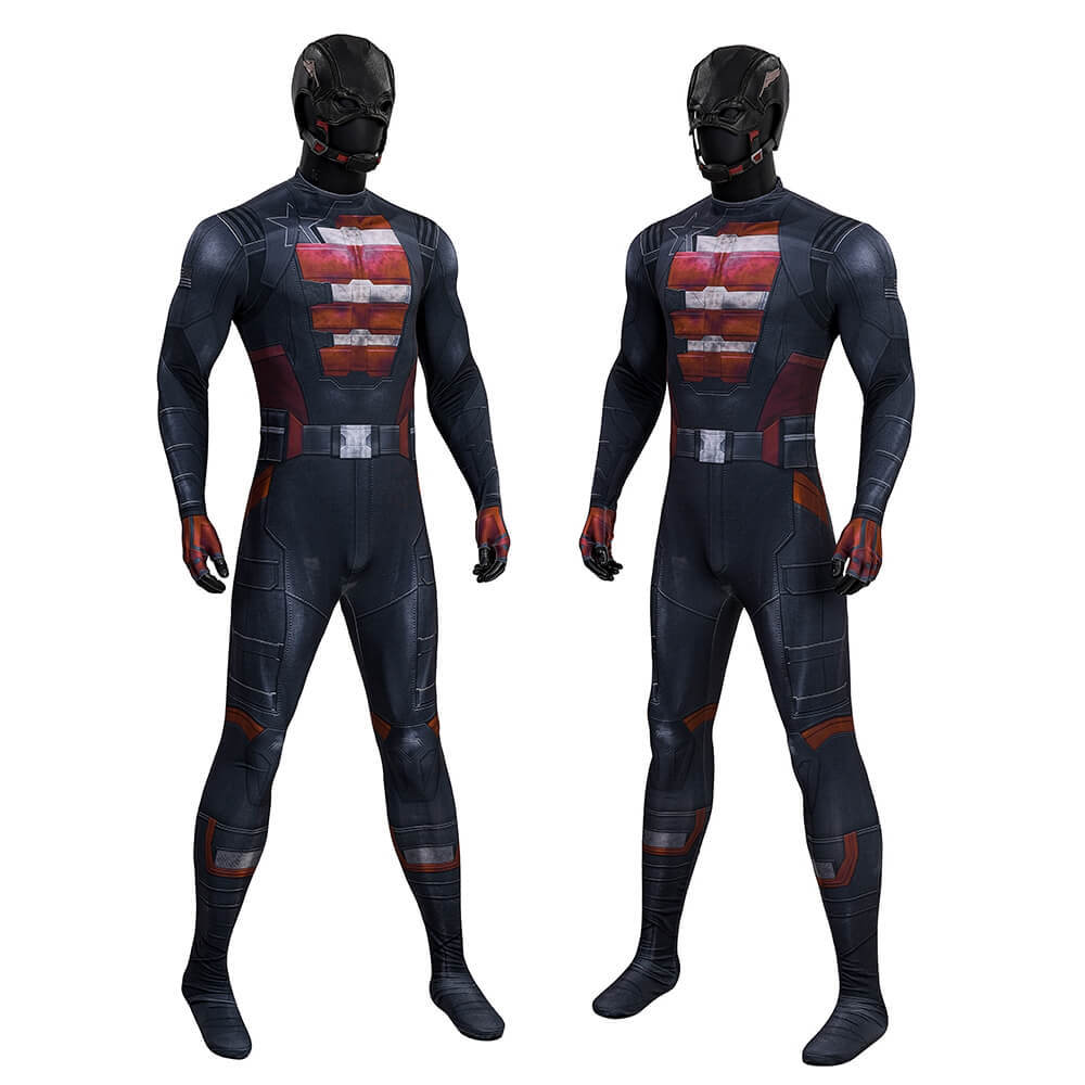 Thunderbolts U.S. Agent Halloween Cosplay Costume Superhero John Walker Jumpsuit Mask Takerlama