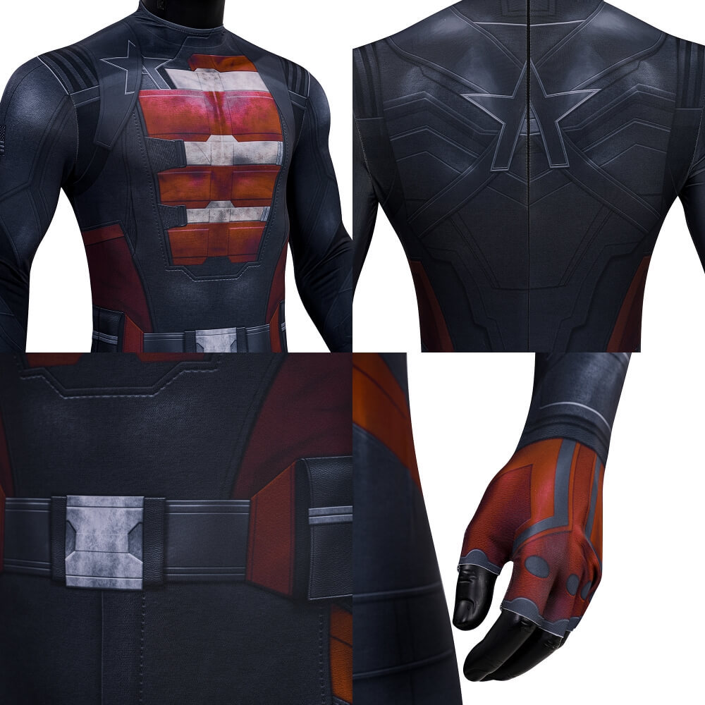 Thunderbolts U.S. Agent Halloween Cosplay Costume Superhero John Walker Jumpsuit Mask Takerlama