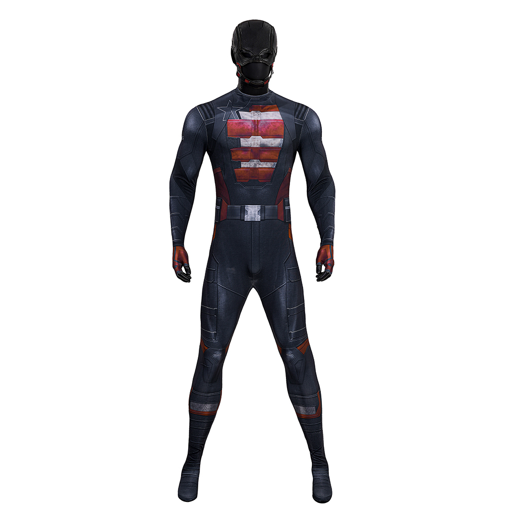 Thunderbolts U.S. Agent Halloween Cosplay Costume Superhero John Walker Jumpsuit Mask Takerlama
