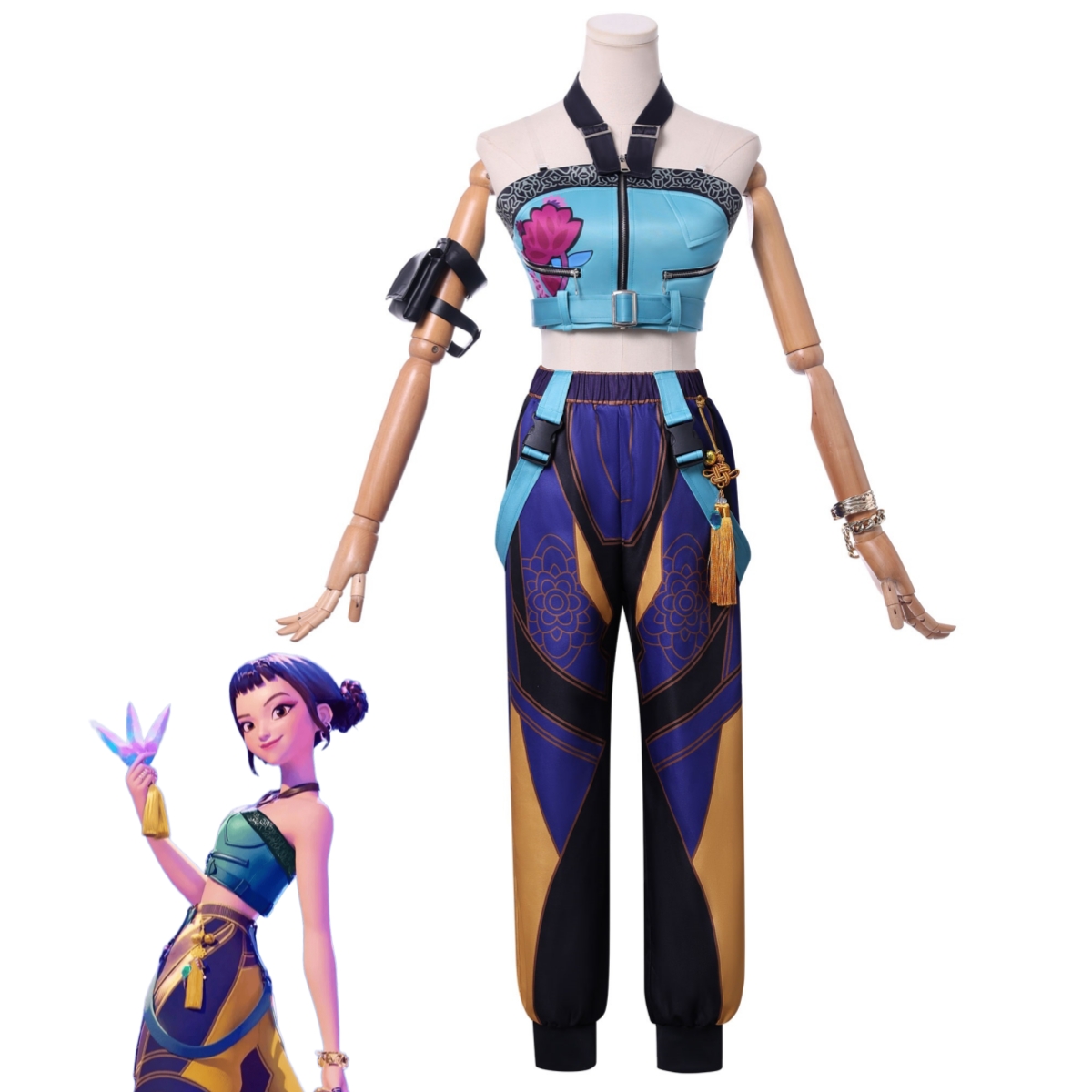 Kpop Demon Hunters Zoey Cosplay Costume Women's Masquerade Party Outfits Takerlama In stock