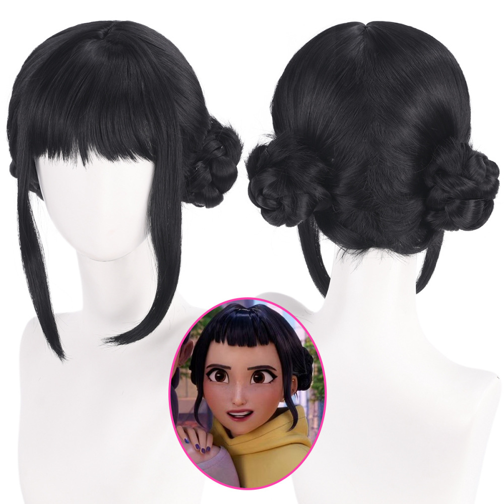 Kpop Demon Hunters Zoey Cosplay Wig Black Synthetic Hair For Women Takerlama