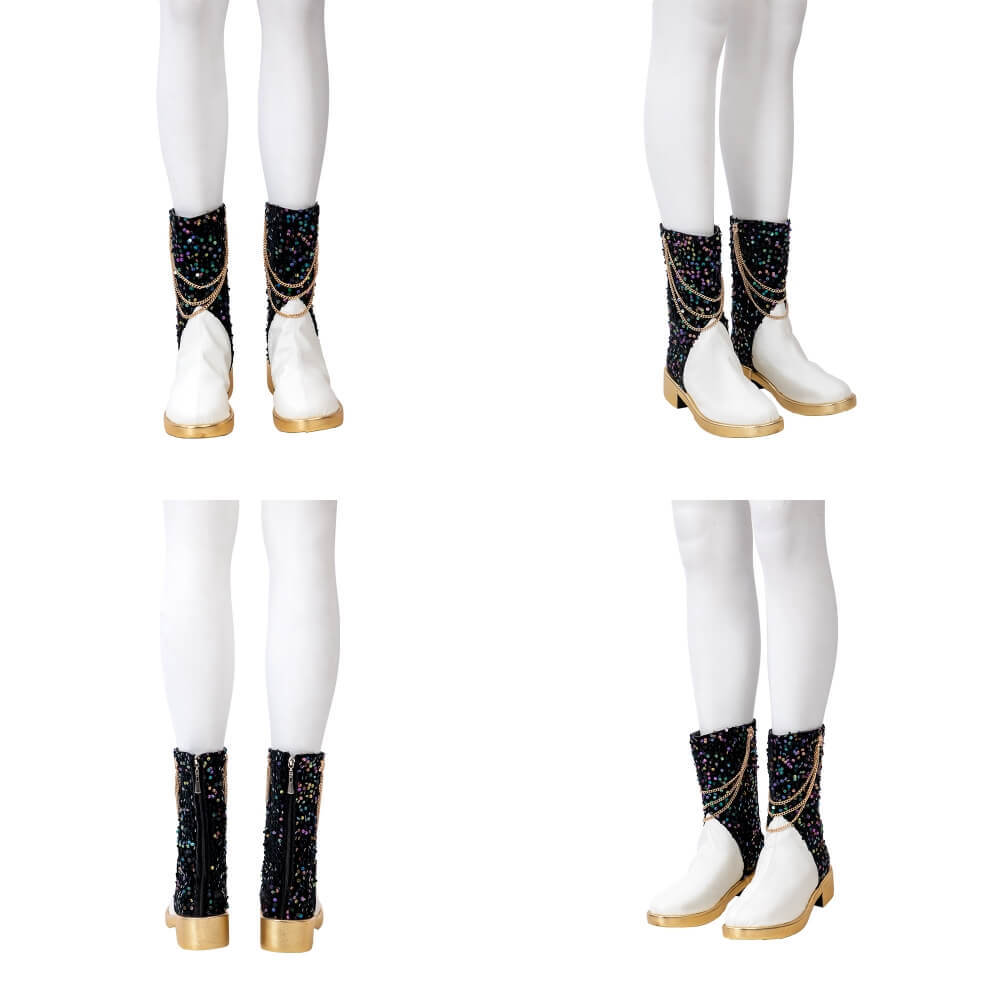 Kpop Demon Hunters Mira Golden Black Performance Dance Outfit Cosplay Costume Takerlama